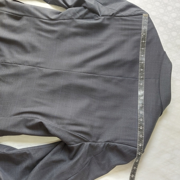 Ermenegildo Zegna Wool Milano Suit Jacket Size 48R EU Blue Gray Striped Blazer - Picture 13 of 15